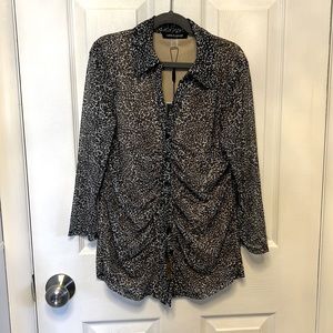 Cable & Gauge leopard print shirt